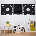 azutura DJ Decks Turntable Mixer Wall Sticker available in 5 Sizes and 25 Colours White