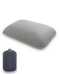 Travel Pillow Small Camping Pillow Memory Foam Bed Neck Soft Pillow Lightweight Easy to Carry Portable Cooling Home Pillow Removable Pillow Cover with Travel Storage Bag (Gray)