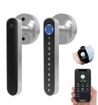 Eseesmart Fingerprint Door Lock, Smart Door Handle Lock with Code App Control, Biometric Electronic Digital Keypad Bluetooth Lock for Bedroom Front Door Home Office Apartment