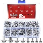 qxayxa 210 Pcs Terminal Block Screws with Square Washers, M3 M4 M5 Amplifier Terminal Screws, Power Ground Speaker AMP Screw Bolts for Electrical Terminal Blocks Connector Grounding Bars