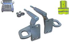 Bumper Deer Moose Brush Guard Ex-Guard Brackets Mounting Hardware Set for Freightliner Cascadia 2008-2017 Plus Logo and Reflective Vest