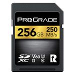 SD UHS-II 256GB Card V60 –Up to 130MB/s Write Speed and 250 MB/s Read Speed | for Professional Vloggers, Filmmakers, Photographers & Content Curators – by Prograde Digital