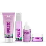 PLIX - THE PLANT FIX Jamun Active Acne Range With Cleanser, 2% Salicylic Acid Serum, Smoothie Moisturizer, & Toner l Reduces Active Acne l Detoxifies The Skin l Soothes Redness l All Skin Types