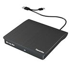 Yaeonku External Blu-ray Drive BD Blu ray Drive 3D USB 3.0 & Type-C BD/CD/DVD +/-Rw Slim Optical Blu-Ray Burner Writer Bluray Drive High speed for Laptop Windows 11/10/Linux MacOS system, MacBook PC