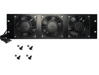 Kutatek Rack Mount Fan Panel 3U, Intake Airflow, for Cooling AV, Home Theater, Network 19” Racks