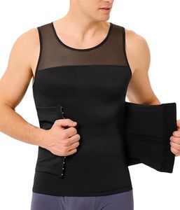 TAILONG Shapewear for Men Compression Shirts Slimming Body Shaper Vest Sleeveless Undershirt Tank Top Tummy Control