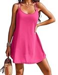AI'MAGE Womens Spaghetti Strap Cover Up Sleeveless Bathing Suit Coverups Backless T Shirt Beach Dress