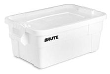 Rubbermaid Commercial FG9S3000WHT Brute Tote with Lid, 14-gallon Capacity, White