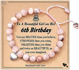FYUKISS Birthday Gifts for Girls, 6 Year Old Girl Gifts, Sweet 6 Birthday Bracelet Decorations Gifts for Sister Niece Daughter Granddaughter