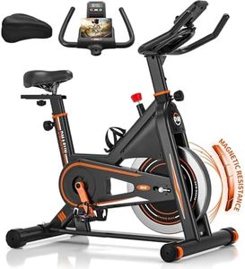 DMASUN Heimtrainer Fahrrad Profi, Leises Hometrainer Fahrrad mit magnetischem Widerstand, Wartungsfreier Ergometer Heimtrainer mit LCD-Monitor, Idoor Bike mit weichem Sitzbezug, 160kg Belastbar