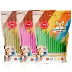 EXCITE BITES Combo Munchy Sticks for Dogs | Chicken, Mutton & Natural Sticks| Protein Chew Sticks for Dogs | Essentials Dog Treats for Adult & Puppies | Dental Sticks for Dogs | 1Kg Each (Pack of 3)