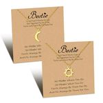 GBTBYS Sun Moon Best Bestie Necklace for 2 Best Friend Friendship BFF Matching Pedant Necklaces Birthday Jewelry Gift for Women Sister Teen Girls Gold