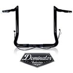 Dominator Industries 1 1/4" PRE-WIRED 14" Meathook Monkey Bar Ape Hangers Handlebars 2014-2020 Harley-Davidson Bagger Electra & Street Glide Special Ultra Limited & Low (Gloss Black)