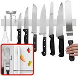 Modern Innovations 18 Inch Magnetic Knife Holder for Refrigerator, Magnetic Knife Holders for Fridge or Kitchen Wall No Drilling, Magnet Strips for Knives & Metal Utensils, Tool Rack, Stainless Steel