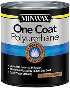 Minwax 356150000 One Coat Polyurethane, Quart, Semi-Gloss