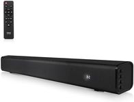 Pyle Home Theater Soundbar Speaker - Wave Base Streaming Tabletop Stand Mount TV Digital System with AUX/Digital Optical Audio Connector Jacks/USB Port, HDMI /ARC, Full Sound Reproduction