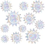 Sun Window Clings Sun Window Decals Static Cling Anti-Collision Window Decals for Birds Strikes Sun Window Stickers Prismatic Vinyl Stickers Rainbow Stickers for Glass Windows