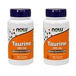 NOW Foods Taurine 500 mg Caps, 2 pk