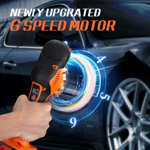 Protmex Cordless Car Polisher 6-Inch – Rechargeable Buffer Tool