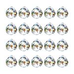 wowoda 20 Pack Clear Hanging Crystal Ball Prism Feng Shui Ball Crystal Glass Ball Pendant Rainbow Maker for Window Suncatcher Gift, 20mm