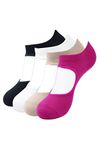 BALENZIA Women's Anti Bacterial Anti-Skid Yoga/Pilates/Dance/Ballet socks | Made with Bamboo, Multicolour Pack of 4| Women Yoga socks