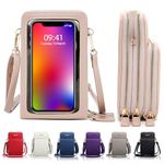 Goopai Women Large Touch Screen Crossbody Phone Purse cellphone Bag with 2 straps