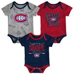 Newborn Montreal Canadiens Game Time 3-Piece Creeper Set - Size 0-3 Months