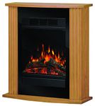 Dimplex Orvieto Optiflame Electric Fire Suite, Oak Free Standing Fully Assembled Compact Electric Fireplace with LED Flame Effect and Log style fuel bed and 1.5kW Adjustable Fan Heater