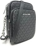 Michael Kors Jet Set Travel Medium Logo Crossbody Bag (Black), Grey, 8 UK
