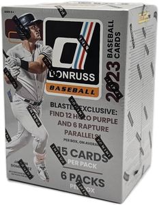 2023 Panini Donruss Baseball Factory Sealed 6 Pack Blaster Box - 90 Baseball Trading Cards