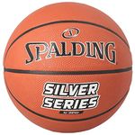 Spalding - Silver Series - Basketball ball - Size 7 - Basketball - Certified ball - Material Anti-slip - Excellent grip - Perfect for Indoor - Rubber ball