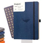 Dingbats* Wildlife Dotted Journal Notebook A5 - Vegan Leather Soft Cover - Ideal for Work, Travel, Writing - with Pocket, Elastic Closure & Bookmark