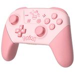 Switch Pro Controller, Wireless Pro Controller for Switch/Switch Lite, Switch Remote Gamepad with Joystick, Switch Controllers Support Dual Vibration, Ergonomic Non-Slip Pink