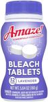 AMAZE Ultra Concentrated Bleach Tablets [32 tablets] - Lavender Scent - for Laundry, Toilet, and Multipurpose Home Cleaning. No Splash Liquid Bleach Alternative