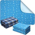 Namalu 4 Pieces Guinea Pig Pads Washable Guinea Pig Bedding Reusable Puppy Training Pads Absorbent Waterproof Non Slip Pet Potty Pad for Guinea Pigs, Dog, Bunnies, Cats, 2 Styles, 18 x 24 Inch