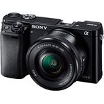 Sony Alpha A6000 Mirrorless Digital Camera 24.3MP SLR Camera with 3.0" LCD Display (Black) with 16-50mm Zoom Lens (Renewed)