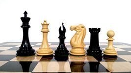 RoyalChessMall -4" Sleek Staunton Chess Pieces Only Set - Triple Weighted Ebony Wood…