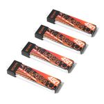 BETAFPV 4pcs Lava 450mAh 1S 3.8V 75C LiHV FPV Lipo Battery with BT2.0 Port for 1-2S FPV Tiny Whoop Drone Quadcopter such as Meteor75, Meteor75 Pro, Cetus Pro 1S Brushless Drones, Cetus X 2S Quad