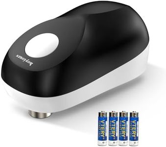 Electric Tin Opener with Smooth Edge Cut, hoyiours One Touch Automatic Can Opener with Auto Off, Cordless Tin Opener for Arthritic Hands, 4 AA Batteries Equipped