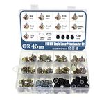 OCR 45Pcs Single Linear Potentiometer with Cap Nuts and Washer Assortment Kit,9Values 1K 5K 10K 20K 50K 100K 250K 500K 1M 3 Terminal Rotary Potentiometer