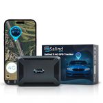 SALIND GPS Magnetic, up to 70 Days Battery - GPS Tracker for Every Vehicle, 4G LTE Car GPS Tracker with Strong Built-in Magnet for Easy Fixation on All Surfaces, Robust & Splash Proof Tracking Device