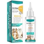 Limvoo Dog Ear Cleaner, Pet Ear Mite Cleaning, Optimized Dog Ear Cleaner Solution, Ear Mites Treatment for Cats and Dogs