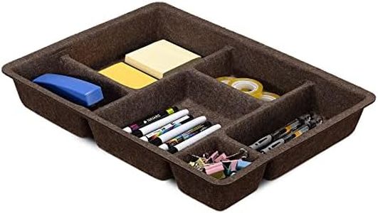 Navaris Svuotatasche Portaoggetti per Cassetto - Organizer per Cassetti Comodino e Scrivania - Organizzatore Porta Oggetti in Feltro 40,5x30,5x6cm