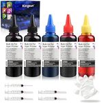 KSI 5x100ml Ink Refill kit for HP 950 951 932 933 60 61 952 902 901 62 63 64 65 21 22 920 940 934 564 711 970 971 94 95 96 for Refillable Ink Cartridges 4 Color Set (2BK,C,M,Y)