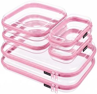 Clear Hard Shell Zipper Case Makeup Storage Organizer Pouches TSA Approved