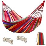 Aran co Ultra-Light Travel Camping Hammock with Tree Straps for Hanging - Durable Folding Hammock Up to 450lbs, Portable Hammock Camping for Indoor and Outdoor - Single/Red