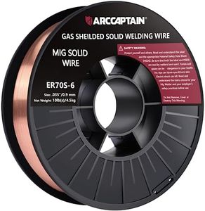 ARCCAPTAIN Mig Welding Wire, 0.035 10Lb Mig Wire ER70S-6 10Lbs Gas Solid Carbon Steel Low Splatter Mig Welding Wire Compatible With Lincoln Miller Forney Harbor Welder 0.09 4.5KG