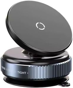 auriglo [2025] Magnetic Car Mount with Ultra Vacuum Suction Cup – 360° Rotatable Dashboard & Windshield Holder for iPhone 16 15 14 13 12, Samsung Galaxy, Android – Black