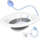 DEANIC Sitz Bath for Toilet Hemorrhoids, Postpartum Care, Collapsible Sits Bath Tub for Hemorrhoids Treatment, Yoni Steam Seat Basin, Bain de Siège Femme, Elderly Sit Bath with Flusher Pump (Grey)
