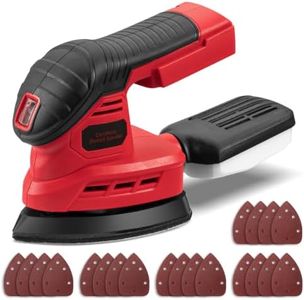 Brushless Detail Sander Compatible with Milwaukee 18V Battery, Red